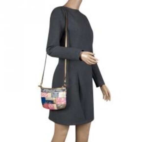 Coach Multicolor Leather & Fabric Patchwork Crossbody Bag - Picture 2 of 14
